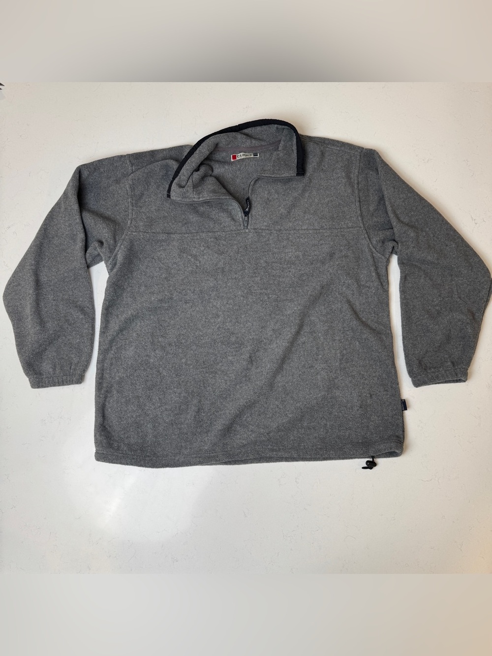 Clique Men's Gray Half-Zip Fleece Pullover